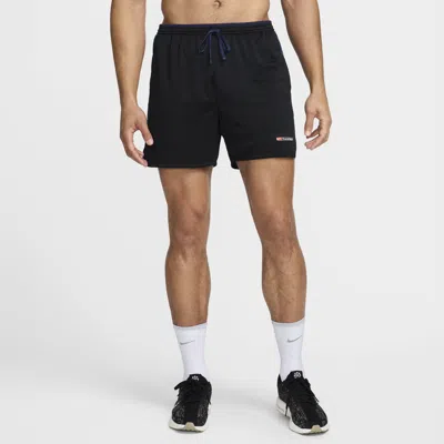 Nike Men's Track Club Dri-fit 5" Brief-lined Running Shorts In Black