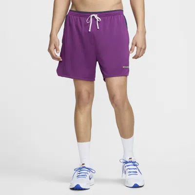 Nike Men's Track Club Dri-fit 5" Brief-lined Running Shorts In Purple
