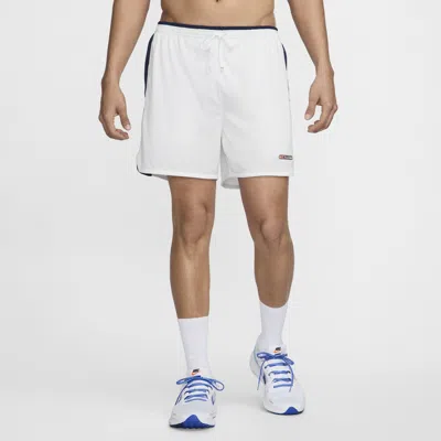 Nike Men's Track Club Dri-fit 5" Brief-lined Running Shorts In White