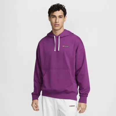 Nike Men's Track Club Dri-fit Fleece Running Pullover In Purple