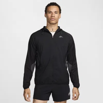 Nike Men's Trail Aireez Running Jacket In Black