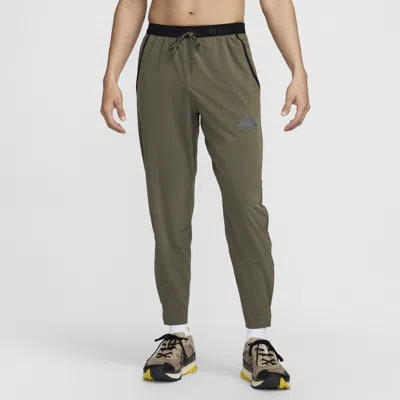 Nike Men's Trail Dawn Range Dri-fit Running Pants In Green