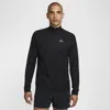 Nike Men's Trail Dri-fit 1/2-zip Mid Layer Top In Black/summit White