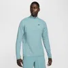 Nike Men's Trail Dri-fit 1/2-zip Mid Layer Top In Blue