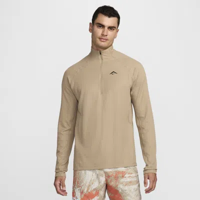Nike Men's Trail Dri-fit 1/2-zip Mid Layer Top In Neutrals