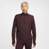 Nike Men's Trail Dri-fit 1/2-zip Mid Layer Top In Red
