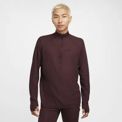 Nike Men's Trail Dri-fit 1/2-zip Mid Layer Top In Red