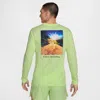 Nike Men's Trail Dri-fit Long-sleeve Running T-shirt In Yellow