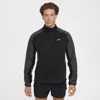 Nike Men's Trail Polartecâ® 1/4-zip Fleece Running Top In Black