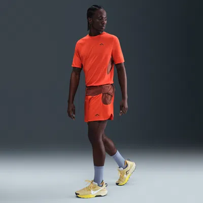 Nike Men's Trail Second Sunrise 5" Dri-fit Adv Brief-lined Running Shorts In Orange