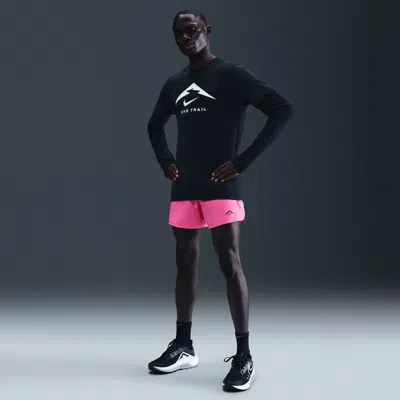 Nike Men's Trail Second Sunrise 5" Dri-fit Adv Brief-lined Running Shorts In Pink
