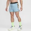 Nike Men's Trail Second Sunrise Dri-fit 5" Brief-lined Running Shorts In Blue