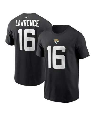 Nike Men's Trevor Lawrence Jacksonville Jaguars Player Name Number T-shirt In Black