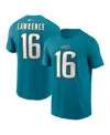 Nike Men's  Trevor Lawrence Teal Jacksonville Jaguars Player Name And Number T-shirt In Teal