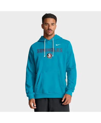Nike Men's Turquoise Florida State Seminoles 2025 Sideline Standard Issue Dri-fit Hoodie In Blue