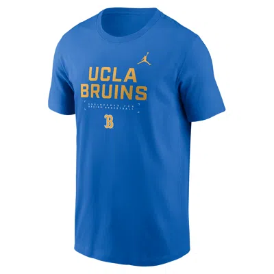Nike Men's Ucla Courtside Basketball Jordan Brand Dri-fit College T-shirt In Black
