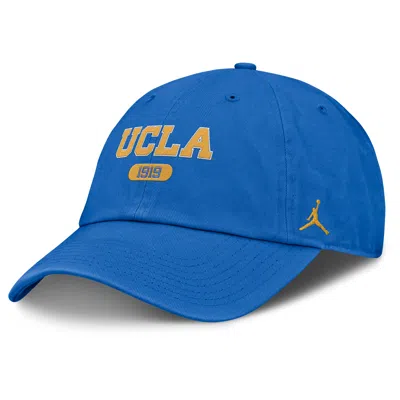 Nike Men's Ucla Modern Traditional Club Jordan Brand College Adjustable Hat In Blue