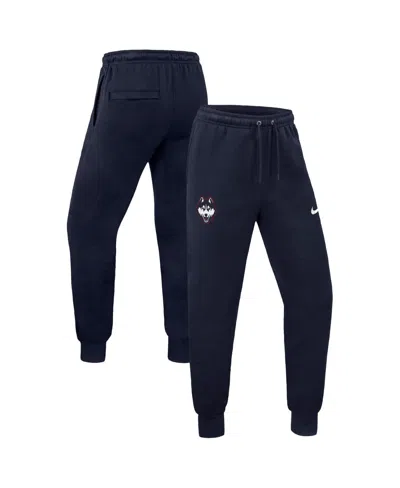 Nike Men's Uconn Huskies Club Fleece Tapered Embroidered-graphics Joggers In Blue