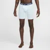 Nike Men's Ultra Comfort Dri-fit Long Boxer Brief (3-pack) In Blue