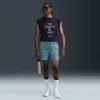 Nike Men's Unlimited Dri-fit 5" Unlined Seersucker Versatile Shorts In Blue