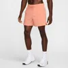 Nike Men's Unlimited Dri-fit 5" Unlined Versatile Shorts In Orange