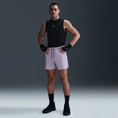 Nike Men's Unlimited Dri-fit 5" Unlined Versatile Shorts In Purple