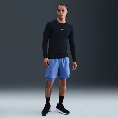 Nike Men's Unlimited Dri-fit 7" 2-in-1 Versatile Shorts In Blue