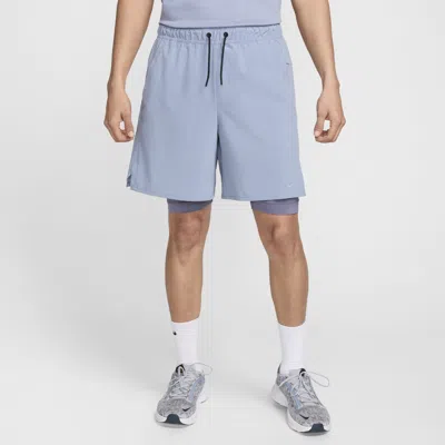 Nike Men's Unlimited Dri-fit 7" 2-in-1 Versatile Shorts In Blue