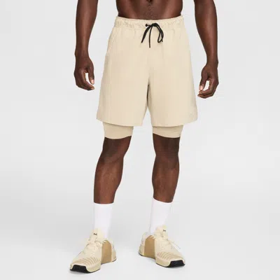Nike Men's Unlimited Dri-fit 7" 2-in-1 Versatile Shorts In Brown