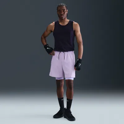 Nike Men's Unlimited Dri-fit 7" 2-in-1 Versatile Shorts In Purple