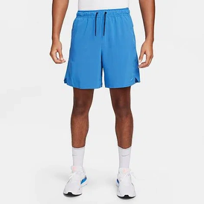 Nike Men's Unlimited Dri-fit 7" Unlined Versatile Shorts In Star Blue/black/star Blue