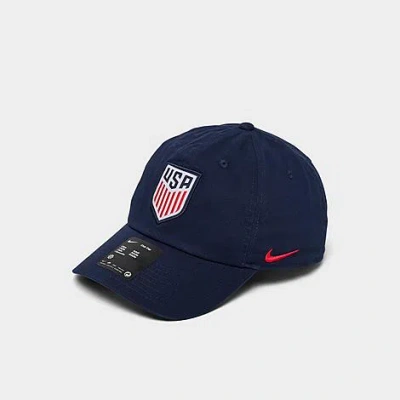 Nike Men's Usa Soccer Club Strapback Hat In Blue