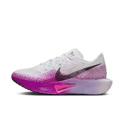 Nike Men's Vaporfly 3 Road Racing Shoes In White/ Vivid Purple/ Black
