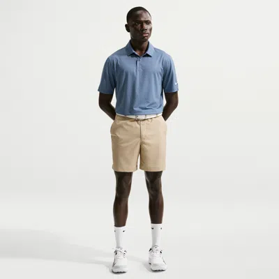 Nike Dri-fit Good Polo Short Sleeve Floral In Blue
