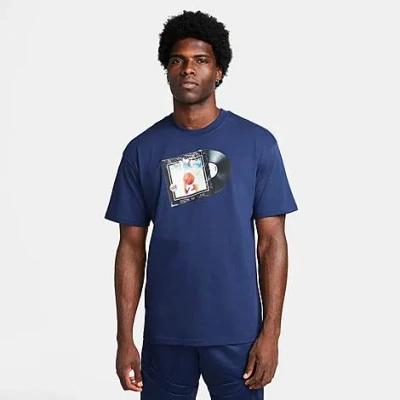 Nike Men's Vinyl Soul Max90 Basketball T-shirt In Midnight Navy