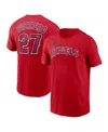 Nike Men's Vladimir Guerrero Red Los Angeles Angels Fuse Name Number T-shirt In Red