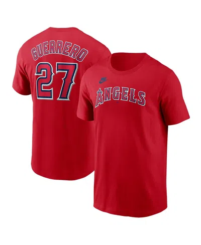 Nike Men's Vladimir Guerrero Red Los Angeles Angels Fuse Name Number T-shirt