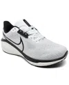 Nike Men's Vomero 17 Wide Width Road Running Sneakers From Finish Line In White,black