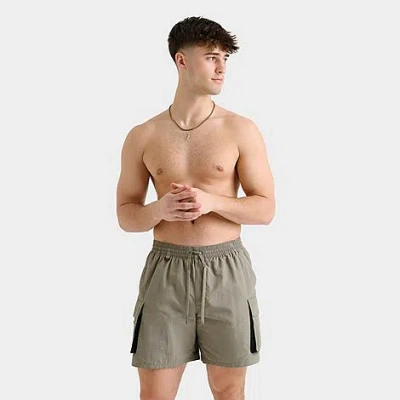 Nike Men's Voyage 5" Volley Multi-pocket Swim Shorts In Light Army