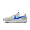 Nike Men's Waffle Nav Shoes In Silver/hyper Royal/white