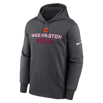 Nike Men's Washington Commanders Toss Sweep Menâs  Therma Nfl Pullover Hoodie In Gray