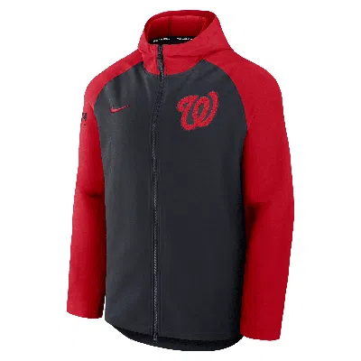 Nike Men's Washington Nationals Authentic Collection Menâs  Therma Mlb Full-zip Jacket In Blue