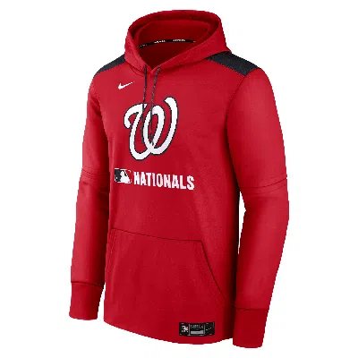 Nike Men's Washington Nationals Authentic Collection  Therma Mlb Pullover Hoodie In Red