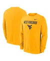 Nike West Virginia Mountaineers Primetime Primary Stack  Men's College Pullover Crew In Gold