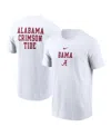 Nike Alabama 2-hit Stacked  Men's College T-shirt In White