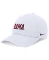 Nike Alabama Crimson Tide On-field Club  Unisex Dri-fit College Adjustable Hat In White