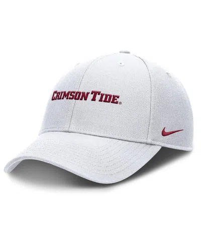 NIKE MEN'S WHITE ALABAMA CRIMSON TIDE 2025 ON-FIELD RISE PERFORMANCE ADJUSTABLE HAT