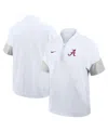 Nike Men's White Alabama Crimson Tide 2025 Sideline Short Sleeve Quarter-zip Coach Jacket In White