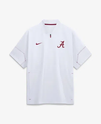 Nike Men's White Alabama Crimson Tide 2026 Sideline Short Sleeve Quarter-zip Coach Shirt