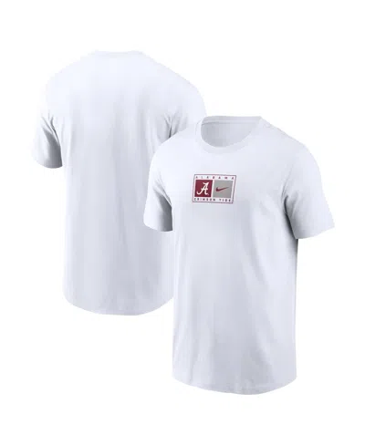 Nike Men's White Alabama Crimson Tide Campus Logo Swoosh T-shirt
